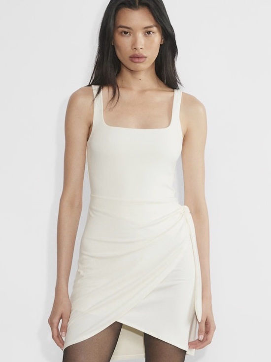 Aritzia Dresses & Skirts - Wilfred Saturn Mini Dress Humus Beige Size M